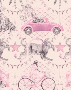 Black Labrador, Pink