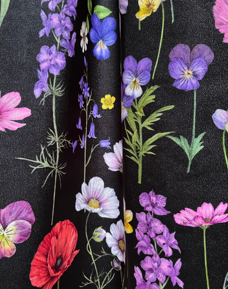 Botanica Black - Medium Pile Velvet