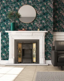 Botanical Palm, Coral