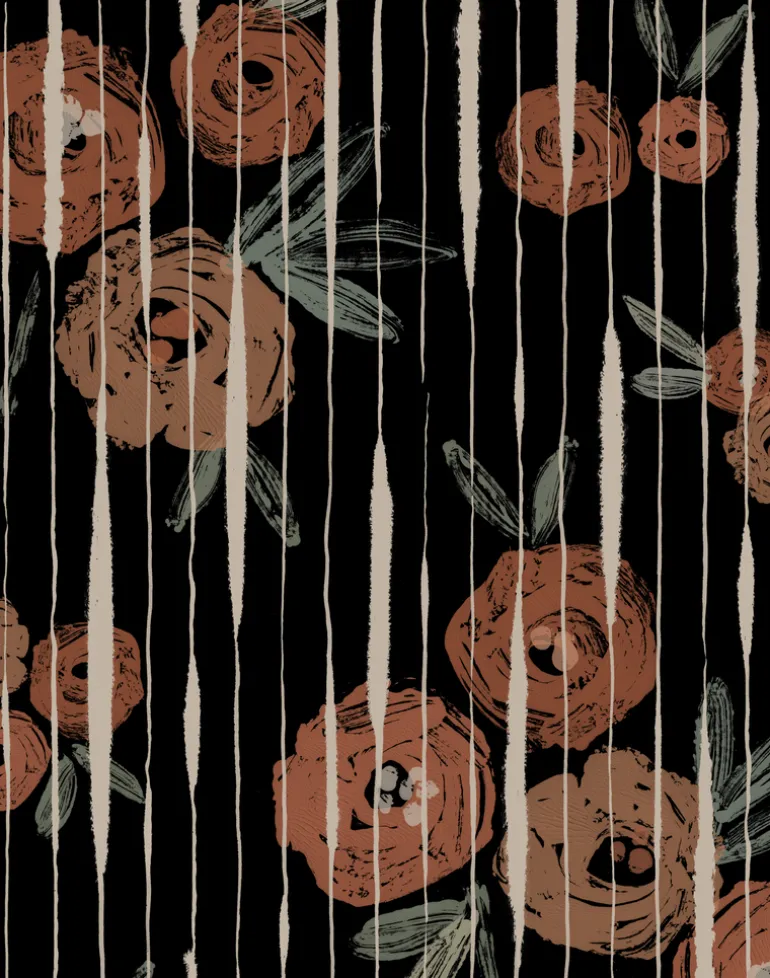 Broken Poppies Black PL5004-6