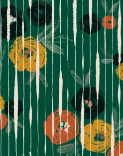 Broken Poppies Green PL5004-5