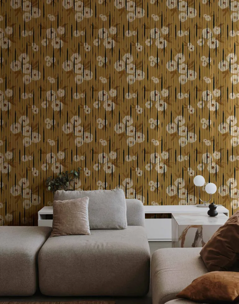 Broken Poppies Ocher PL5004-3