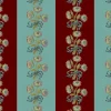 Chateau Stripe, Cherry & Blue Fabric