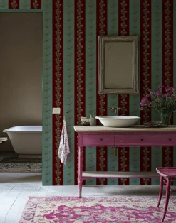 Chateau Stripe, Cherry and Blue