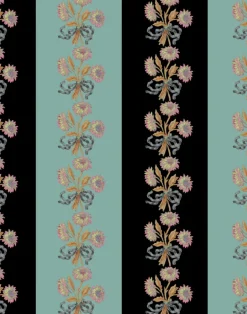 Chateau Stripe, Ink & Blue Fabric