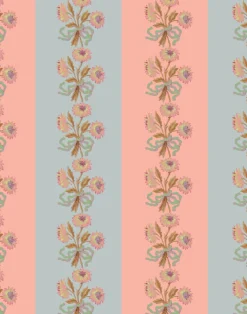 Chateau Stripe, Peach & Cloud Fabric