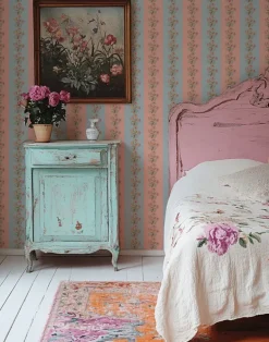 Chateau Stripe, Peach and Cloud