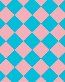 Checkmate, Blue on Pink