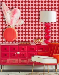 Checkmate, Blue on Pink