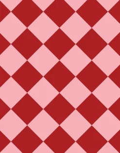 Checkmate, Red on Pink