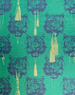 Coco Tiger Green Fabric