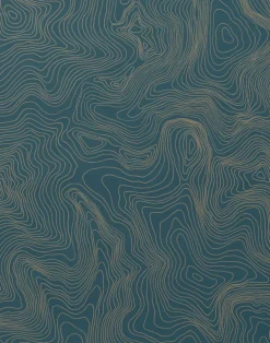 Contour, Gold on Blue