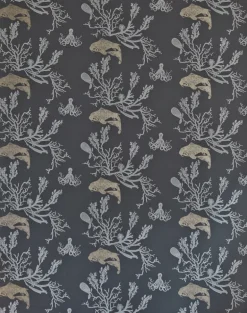 Coral, Charcoal and Gold