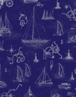 Cowes Mural, Quink Blue