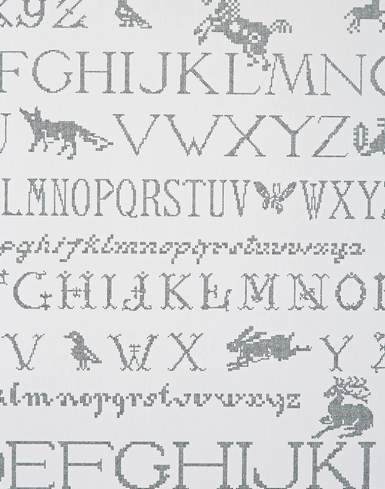 Cross Stitch, Black on White