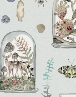 Curio, Gris - Linen Fabric