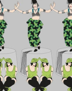 Deco Fez Hats, Green