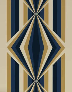 Deco Prism, Sandy Teal Gold