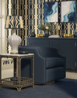 Deco Prism, Sandy Teal Gold