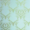 Deer Damask, Duck Egg Blue & Antique Gold