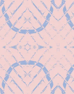 Diamond Link, Blue on Pink