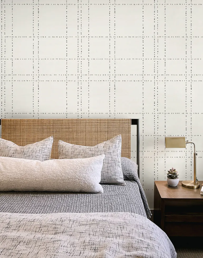 Dotted Plaid, Grey Premium Matte