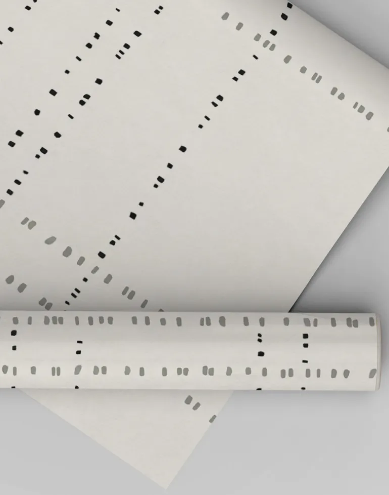 Dotted Plaid, Grey Premium Matte