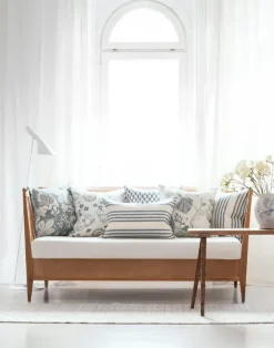 Fields Linen Fabric, Dusty Blue