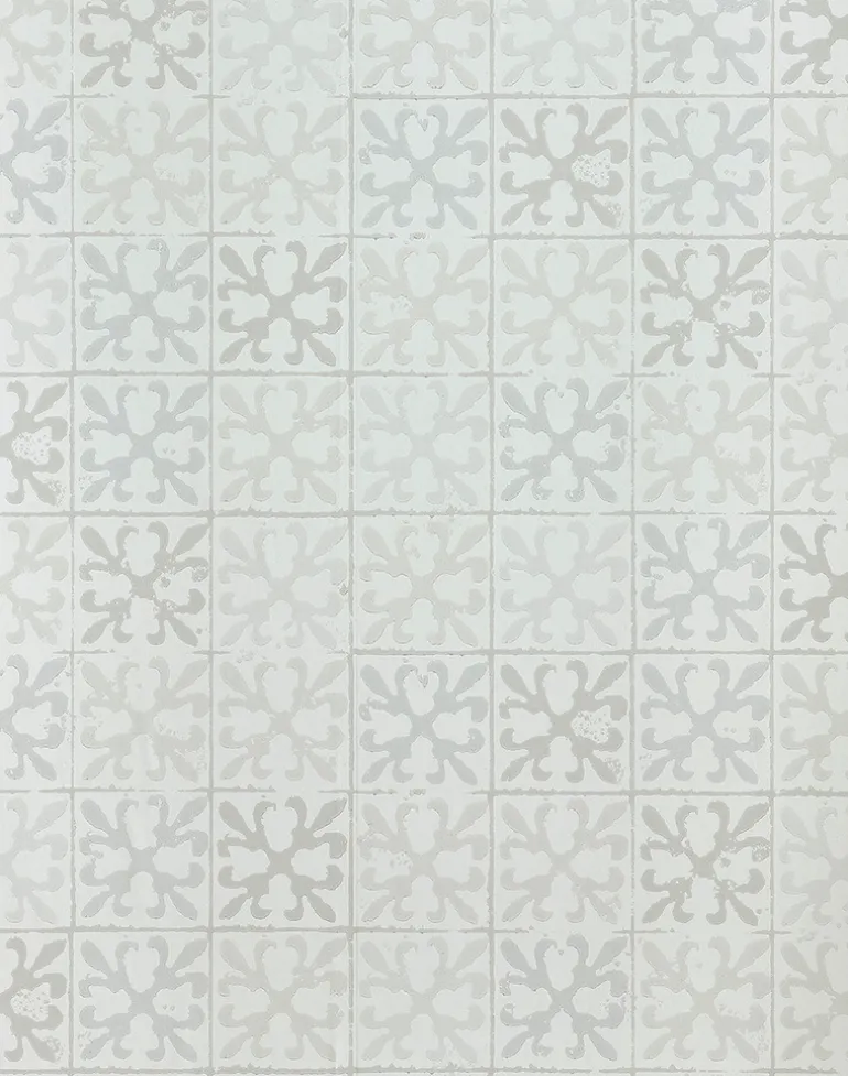 Fleur De Lys Tile, Vintage Grey