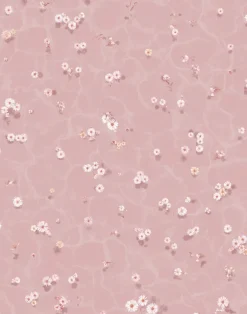 Floral Bath Mural, Blush