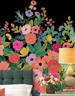 Garden Party Mural, Black R15192M