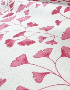 Ginkgo Leaves Fabric, Spinel Red