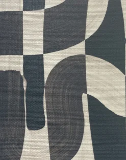 Grasscloth Down the Rabbit Hole, Black and White