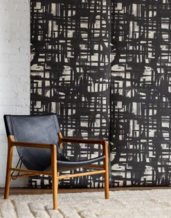 Grasscloth Monoprint, Charcoal