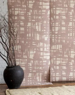 Grasscloth Monoprint, Mauve