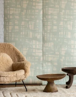 Grasscloth Monoprint, Sea Glass