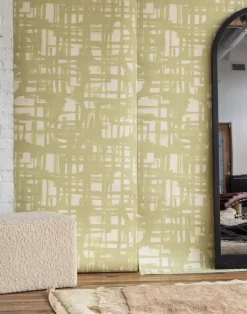 Grasscloth Monoprint, Split Pea