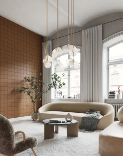 Grid - Large Bold, Line: Brown | Background: Light Brown