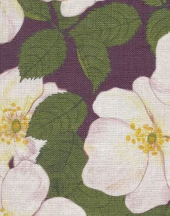 Hedgerow Rosa Fabric, Earth Red