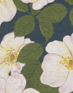 Hedgerow Rosa Fabric, Indigo Blue