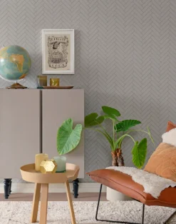 Herringbone, Greige Blue 144-02