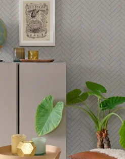 Herringbone, Greige Blue 144-02