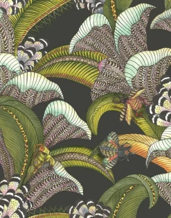 Hoopoe Leaves, Olive Black 119-1002