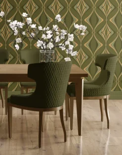 Hourglass, Forest Gold on Green