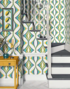 Hourglass, Turquoise Yellow