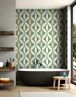 Hourglass, Turquoise Yellow