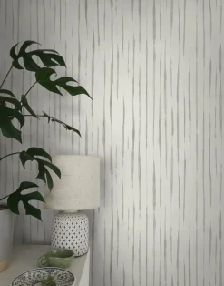 Inky Stripe, Taupe Premium Matte