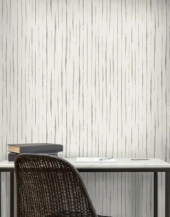 Inky Stripe, Taupe Premium Matte