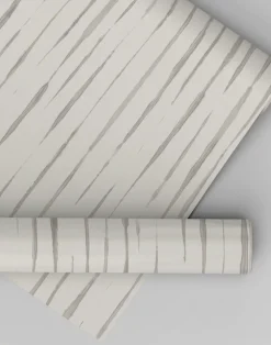 Inky Stripe, Taupe Premium Matte