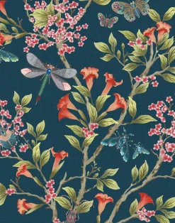 JEWEL A FLUTTER INDIGO & RED